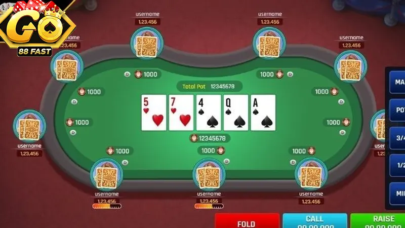 Bí quyết thắng lớn nhờ cách chơi poker Go88