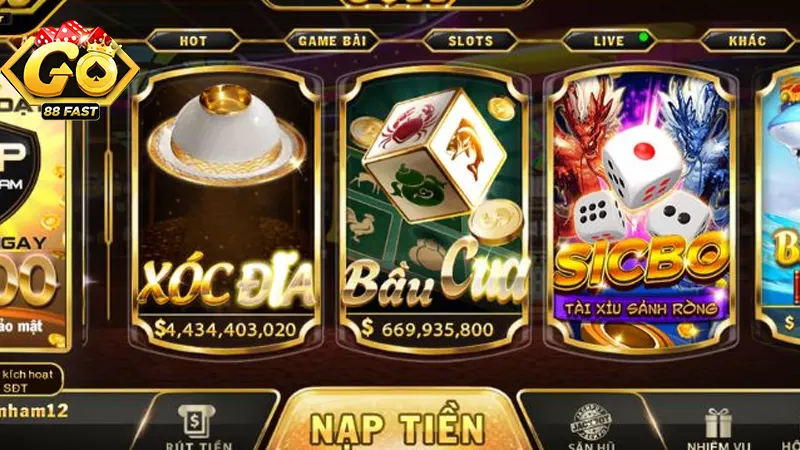 Game bài đổi thưởng Go88 chinh phục mọi người chơi trên thị trường