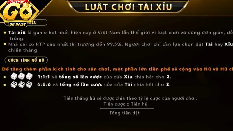 Luật chơi giới hạn tại tài xỉu Go88